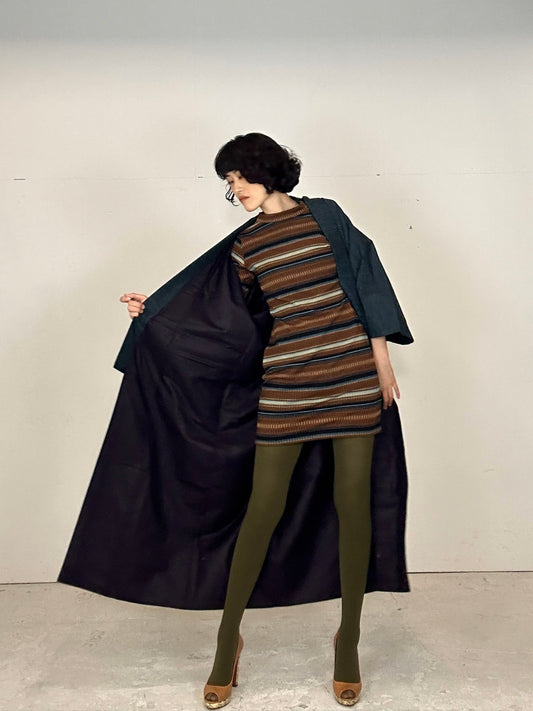 VINTAGE TSUMUGI KIMONO "blue"