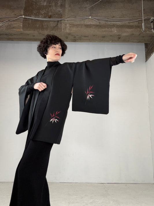 VINTAGE BLACK HAORI "BLK144"