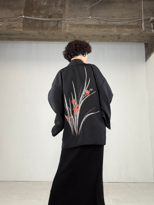 VINTAGE BLACK HAORI "BLK142"