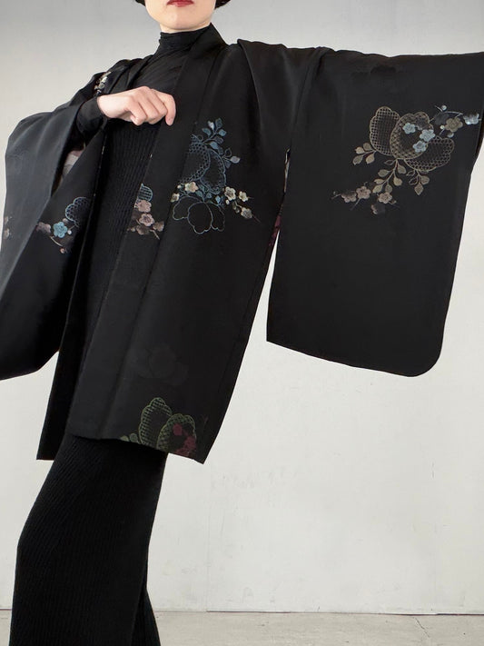 VINTAGE BLACK HAORI "BLK143"