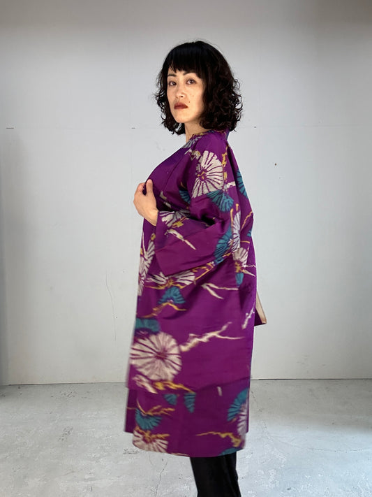 VINTAGE KAWAII HAORI "antique meisen murasaki"