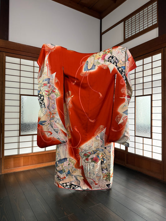 Redefining the Vintage Furisode Collection "shu, ougi" :damage