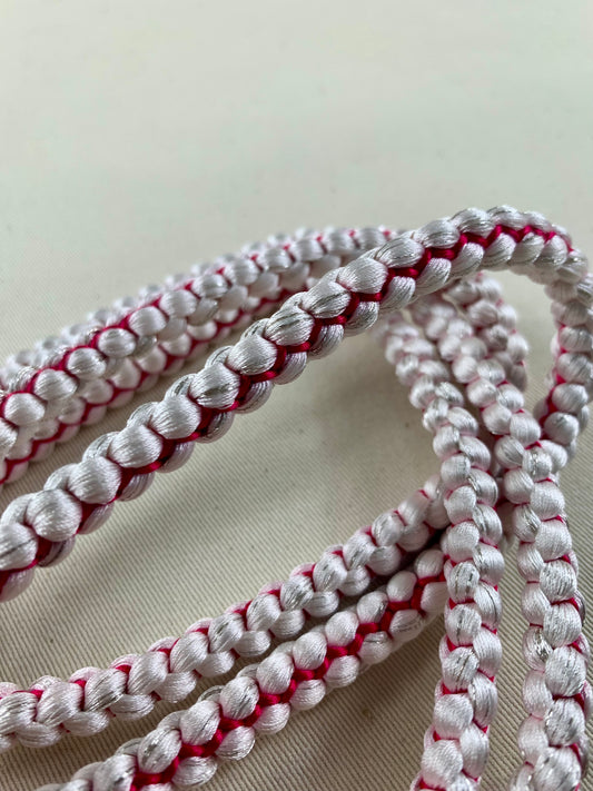 KIMONO OBI Belt Tie Vintage Silk Kimono Cord OBIJIME MIX”pink,white”