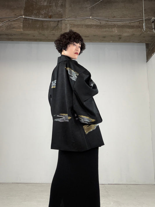 VINTAGE BLACK HAORI "BLK149"