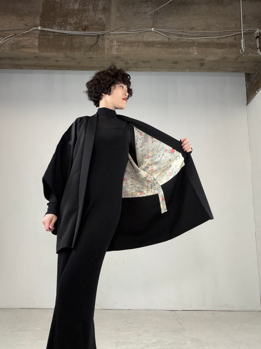 VINTAGE BLACK HAORI "BLK147"