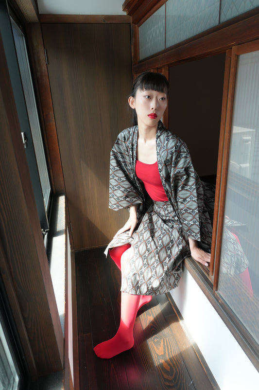 Made to Order — Style "AIC002" — Vintage Tsumugi Haori & Kimono Skirt Set