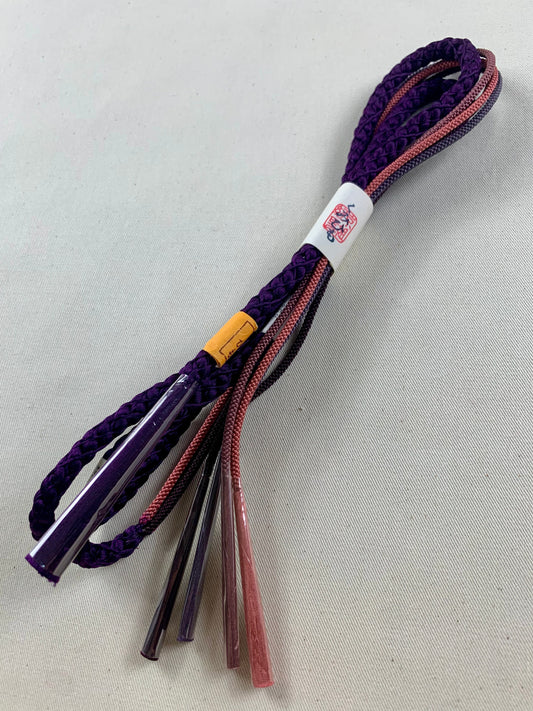 KIMONO OBI Belt Tie Vintage Silk Kimono Cord OBIJIME MIX”purple,pink”