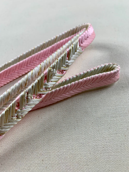 KIMONO OBI Belt Tie Vintage Silk Kimono Cord OBIJIME ”pink,hiraori"