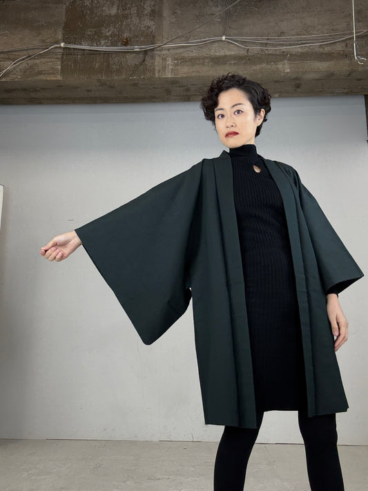 VINTAGE KAWAII HAORI oversized "Tsumugi, Daruma"