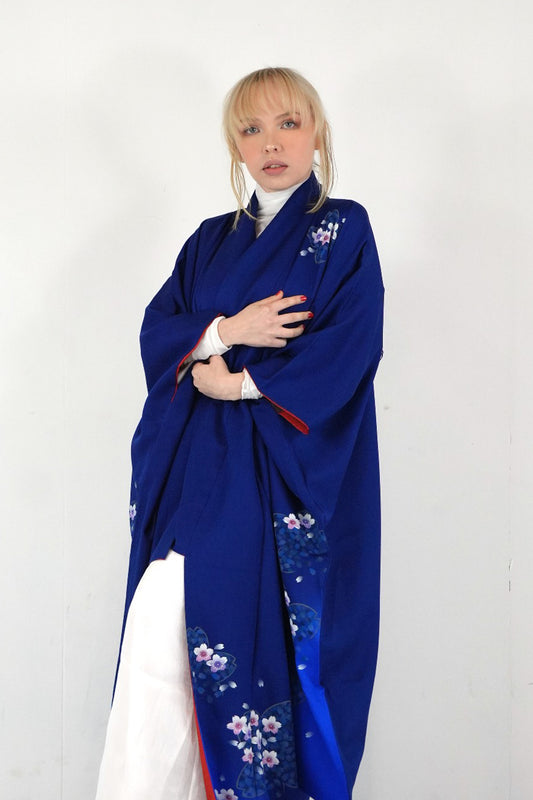 Redefining the Vintage Furisode Collection "sakura, blue, FRI019"