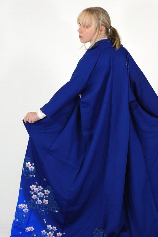 Redefining the Vintage Furisode Collection "sakura, blue, FRI019"