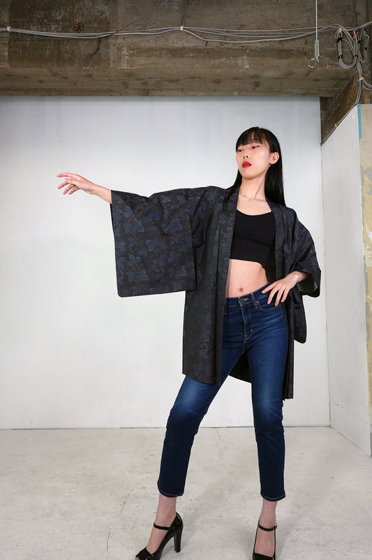 VINTAGE KAWAII HAORI "tsumugi, KAW102"