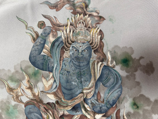 VINTAGE KAWAII HAORI oversized "oshima, fudo, art Liningm, curated selection" *damage