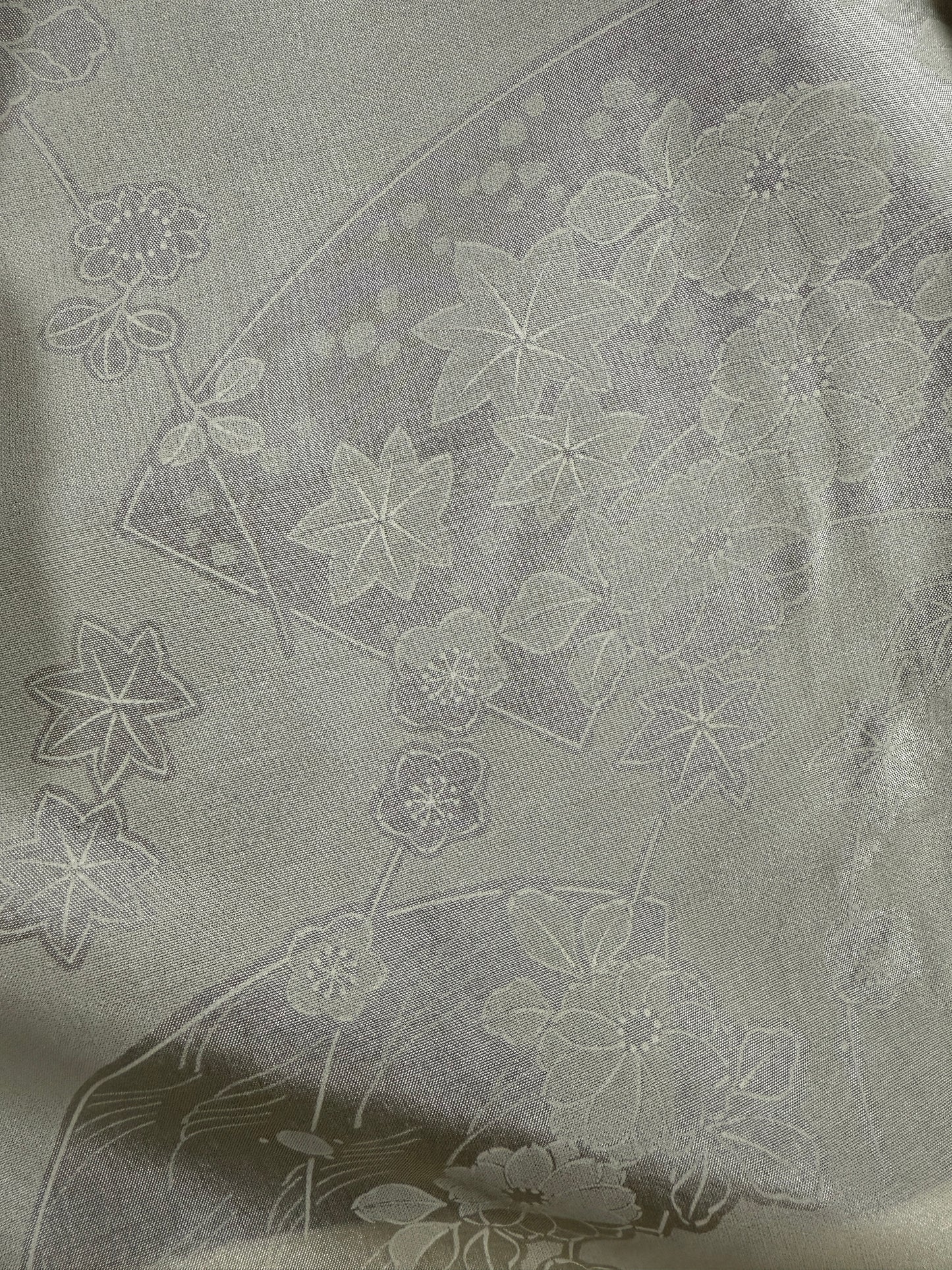 VINTAGE BLACK HAORI "ground pattern, ryusui"