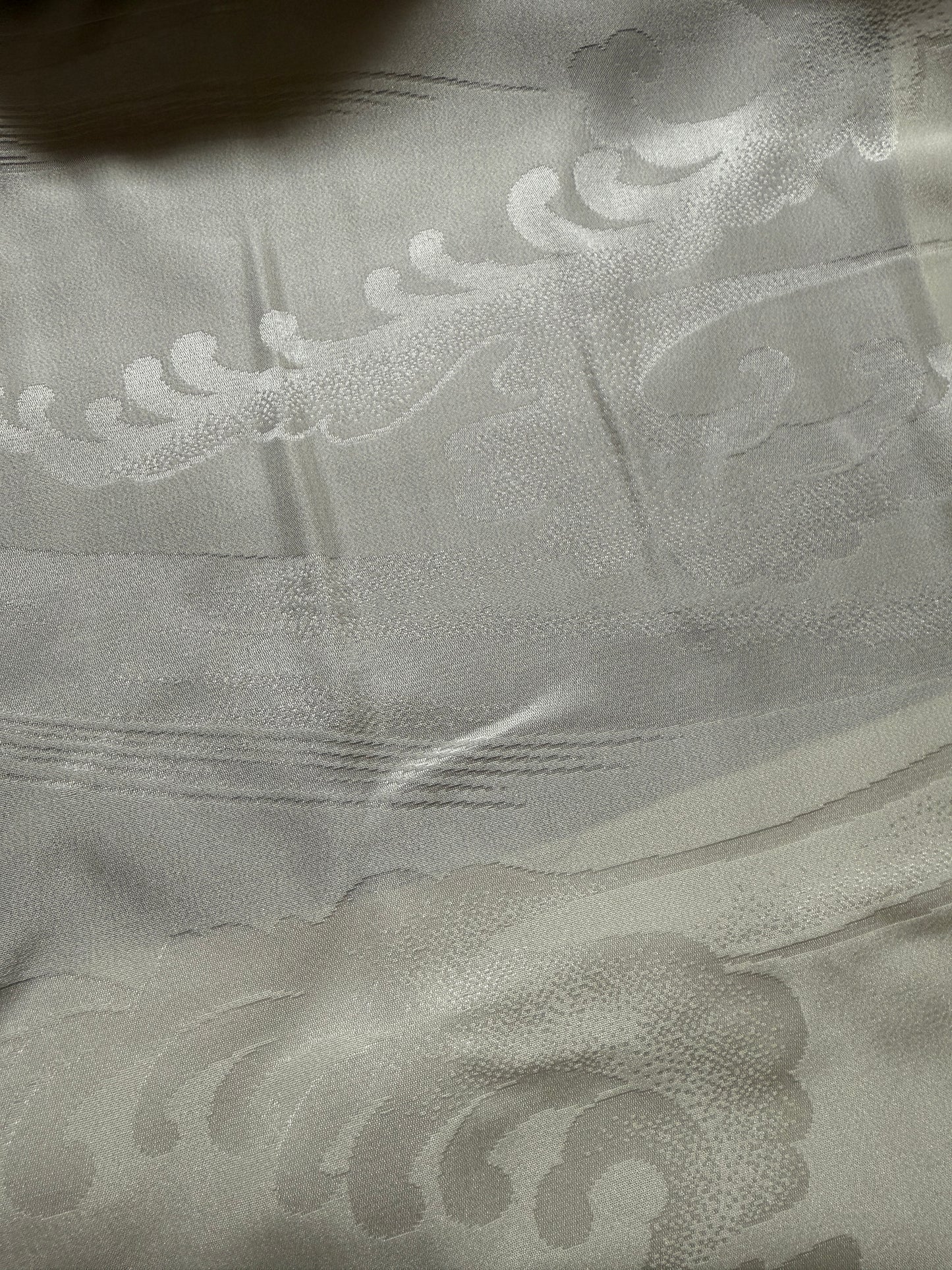 VINTAGE BLACK HAORI "ground pattern, manjitsunagi, flower"