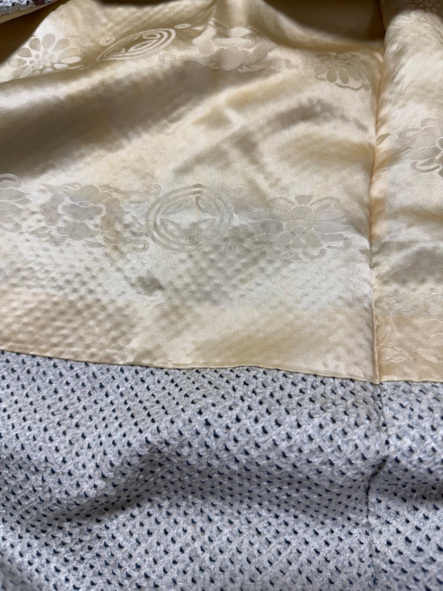 VINTAGE SHIBORI HAORI "karakusa, leaf"