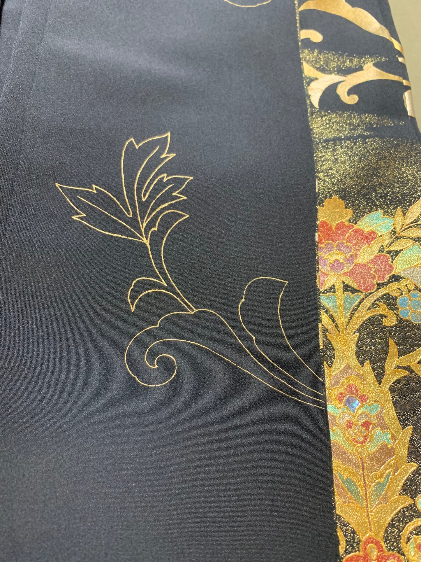 EDO-ZUMA SKIRT UPCYCLED FROM JAPANESE KIMONO "004"