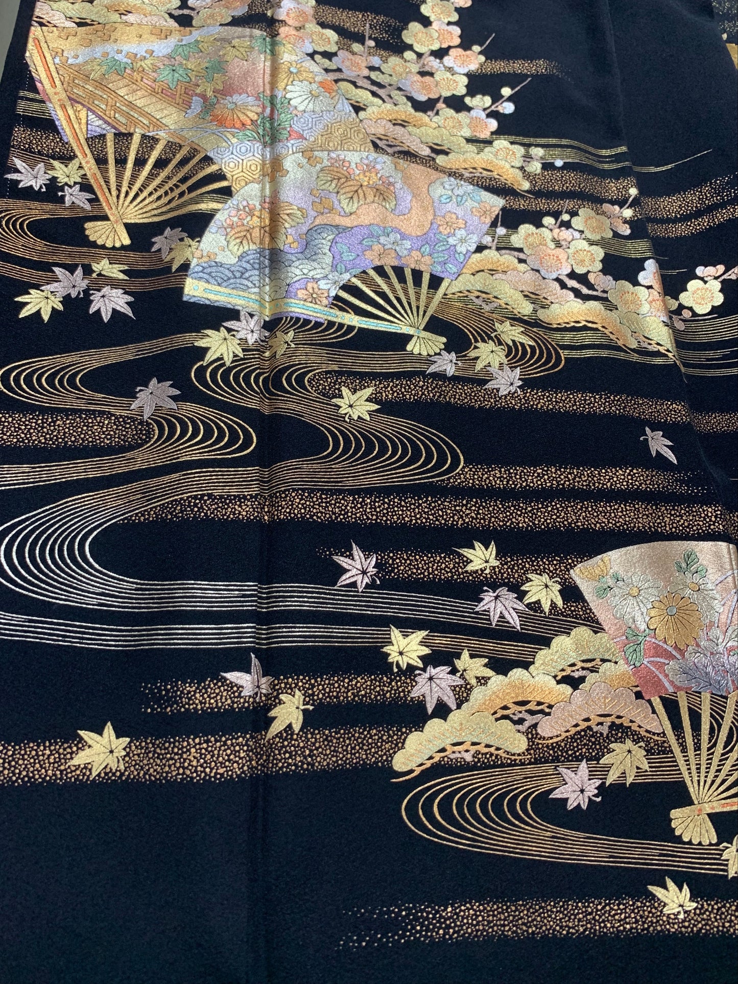 EDO-ZUMA SKIRT UPCYCLED FROM JAPANESE KIMONO "003"