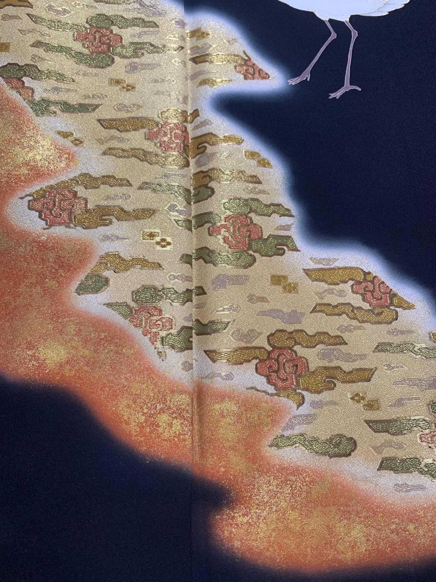 EDO-ZUMA SKIRT UPCYCLED FROM JAPANESE KIMONO "008"