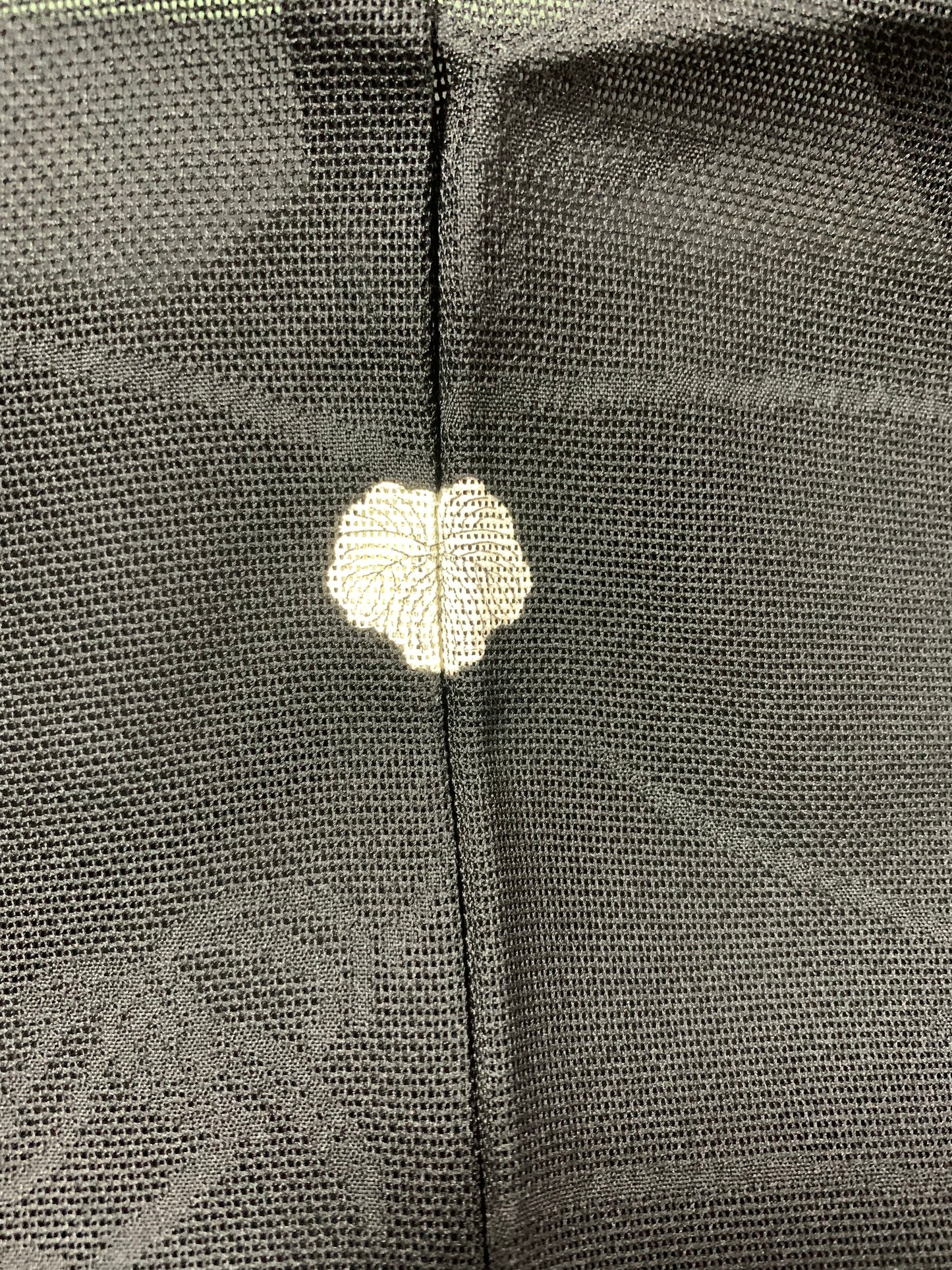 VINTAGE BLACK HAORI SHEER “sha, sougara-kamon"