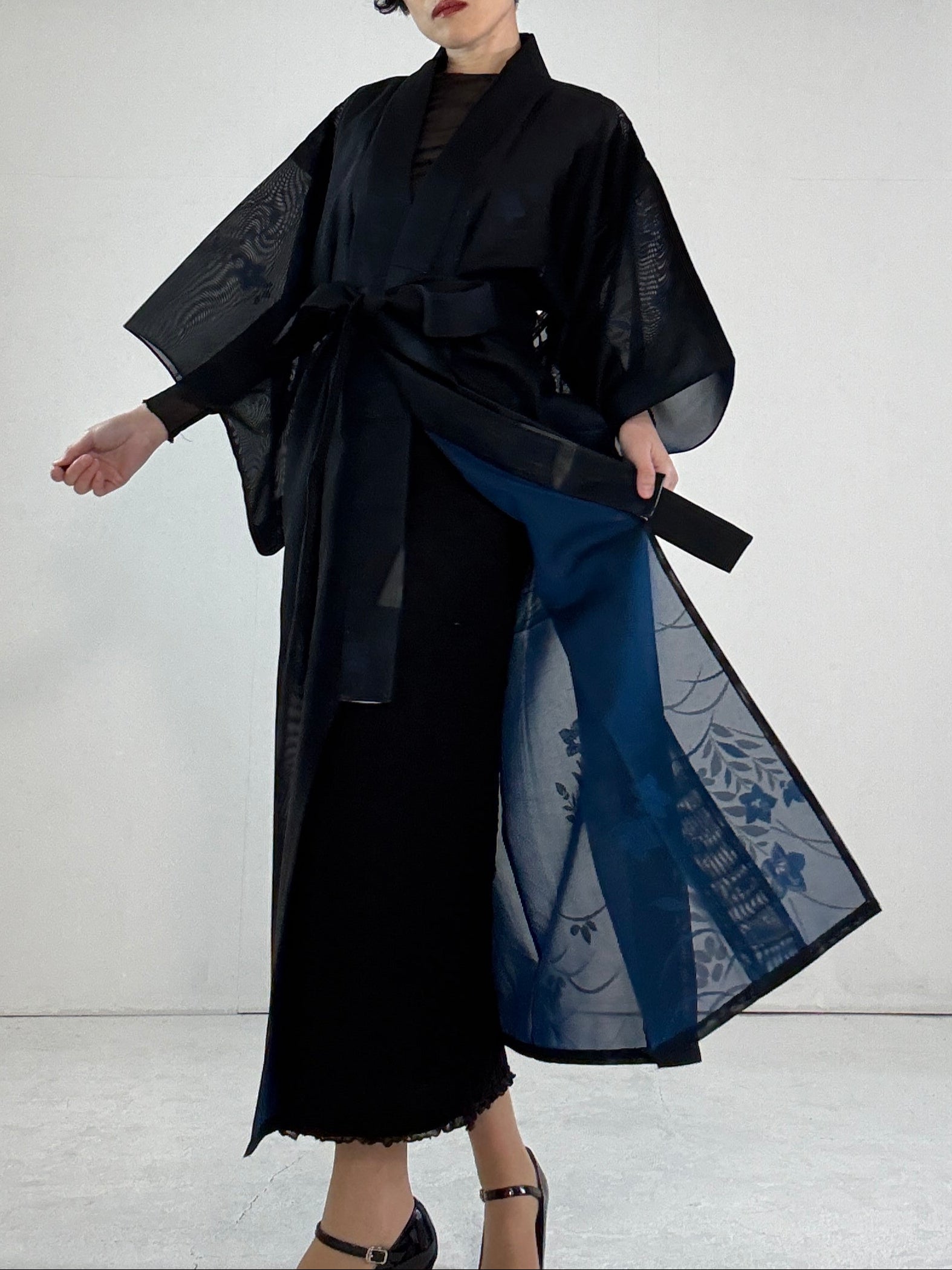 SHEER kimono dress gown and string belt upcycled from Japanese kimono MACHIKO KIMONO Japanese Kimonos, Vintage & Upcycled SHEER kimono dress gown and string belt upcycled from Japanese kimono MACHIKO KIMONO Japanese Kimonos, Vintage & Upcycled