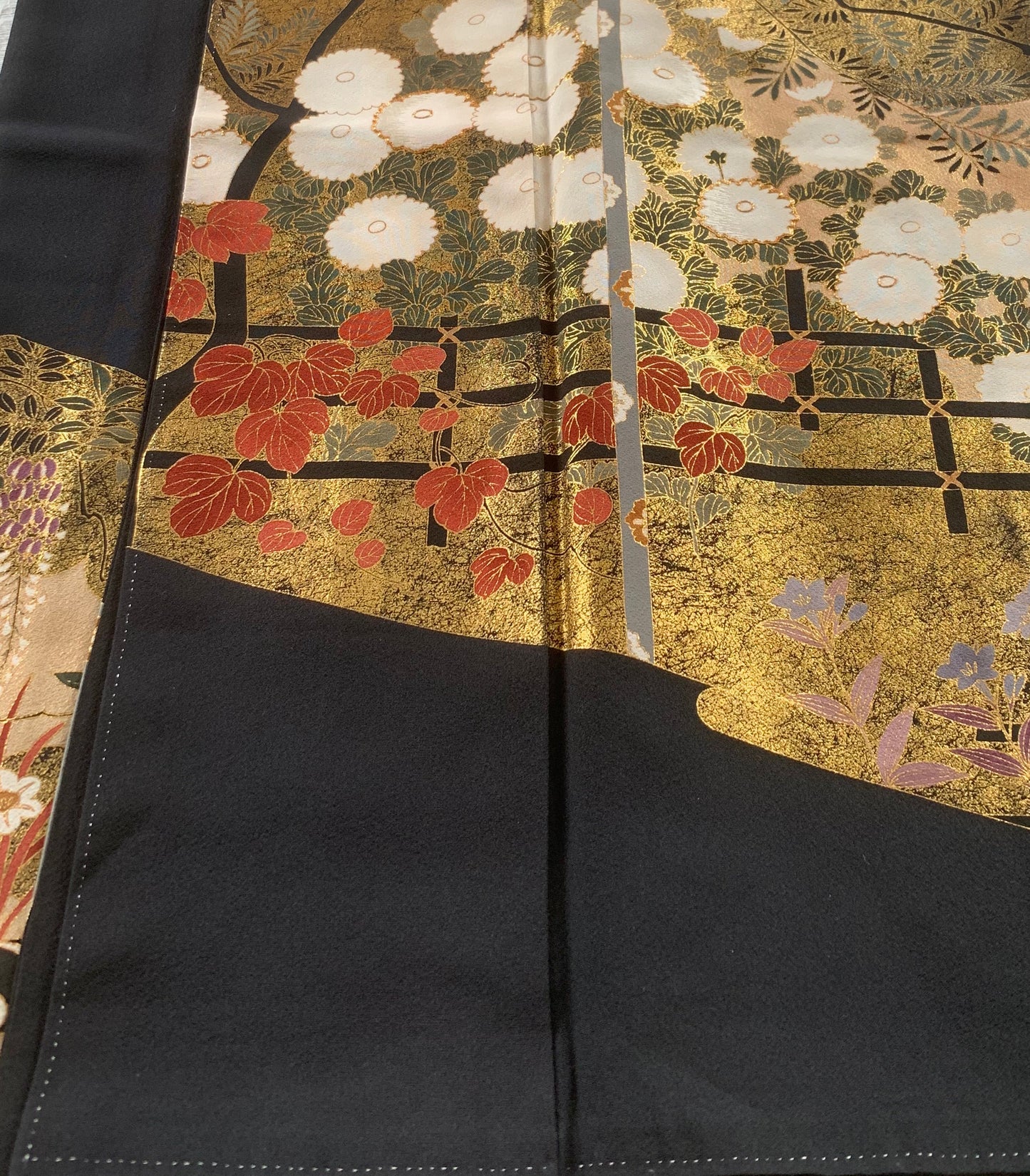 EDO-ZUMA SKIRT UPCYCLED FROM JAPANESE KIMONO "EDO020"