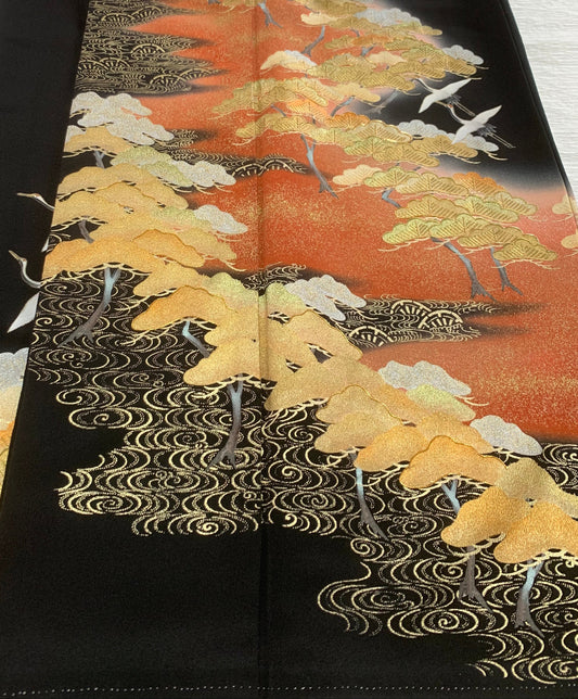 EDO-ZUMA SKIRT UPCYCLED FROM JAPANESE KIMONO "EDO024"