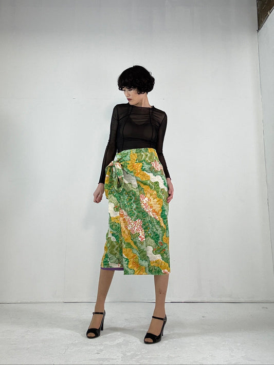 REIWA NIBUSHIKI KIMONO upcycled from Japanese kimono “haru”