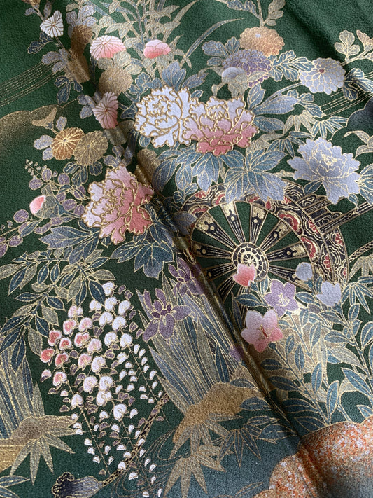 IROTOME SKIRT UPCYCLED FROM JAPANESE KIMONO "IRO127"