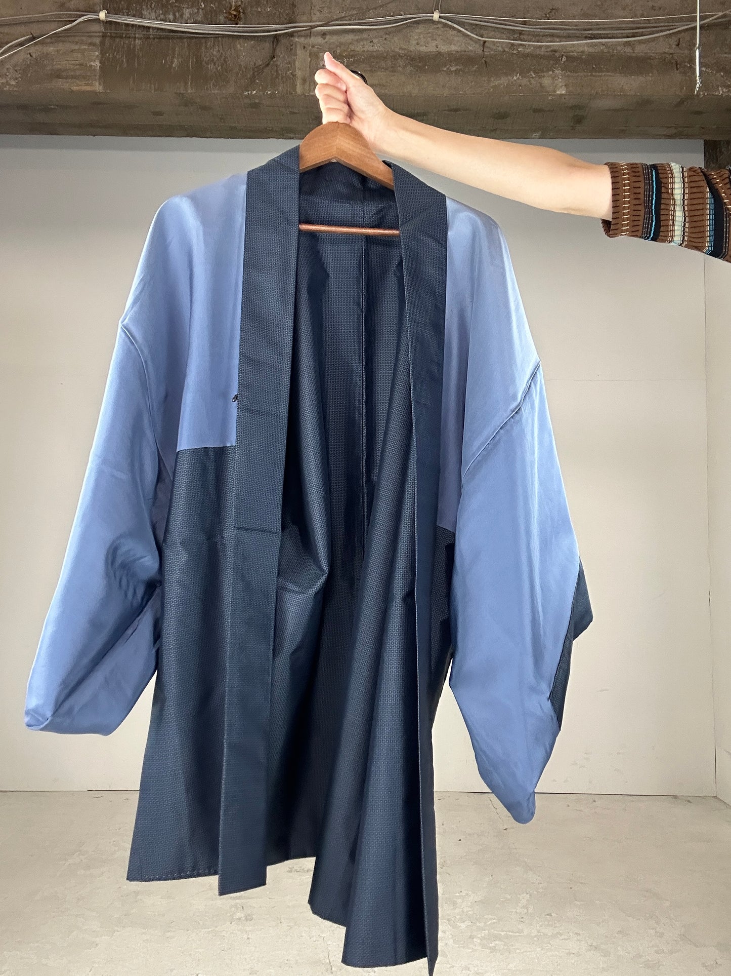 VINTAGE KAWAII HAORI oversized "Oshima tsumugi 005 Yin Yang uzu"