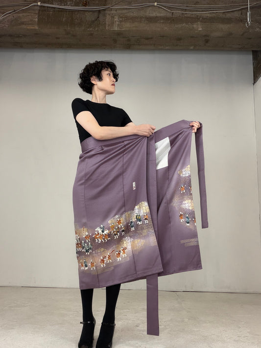 IROTOME SKIRT UPCYCLED FROM JAPANESE KIMONO "IRO132"