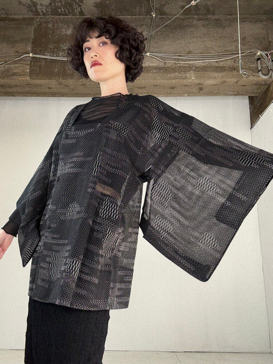 VINTAGE KAWAII MICHIYUKI SHEER “shiro, kuro, SHH012”