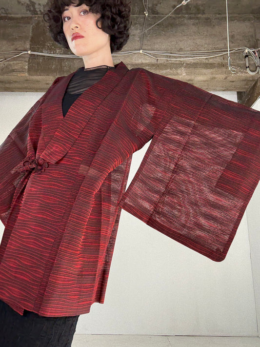 VINTAGE KAWAII DOUCHU-GI SHEER “aka”