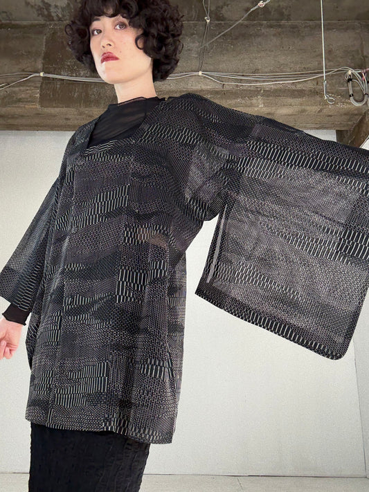 VINTAGE KAWAII MICHIYUKI SHEER “kinari, kuro”