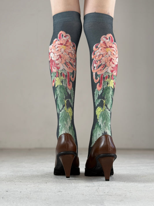 UKIYO-E Over-the-knee socks / BLACK