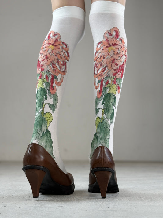 UKIYO-E Over-the-knee socks / WHITE