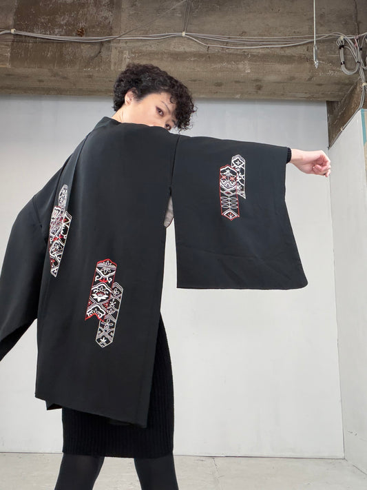 VINTAGE BLACK HAORI "BLK108"
