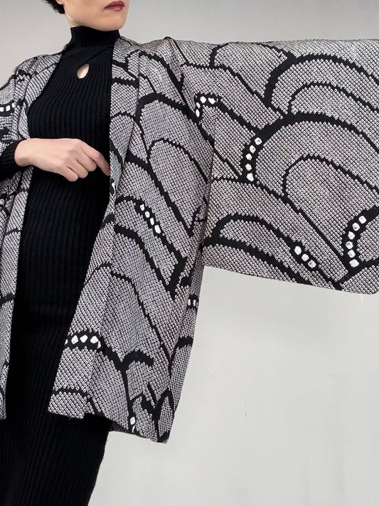 VINTAGE SHIBORI HAORI "hanen, SIB108"