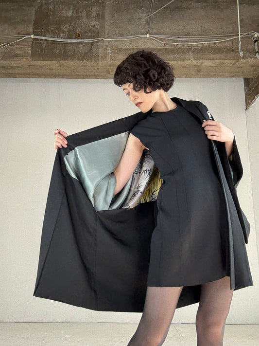 VINTAGE KUROMONTSUKI HAORI "tiger"