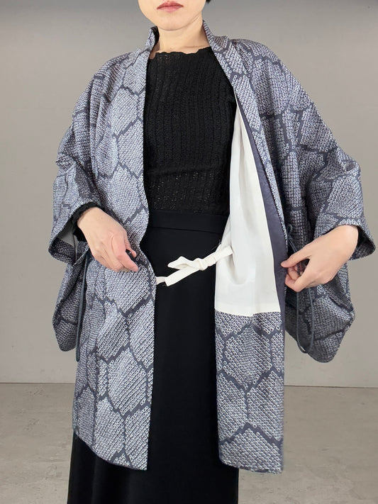 VINTAGE SHIBORI HAORI "douchu-gi"