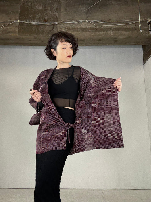 VINTAGE KAWAII MICHIYUKI SHEER “murasaki, nagare”