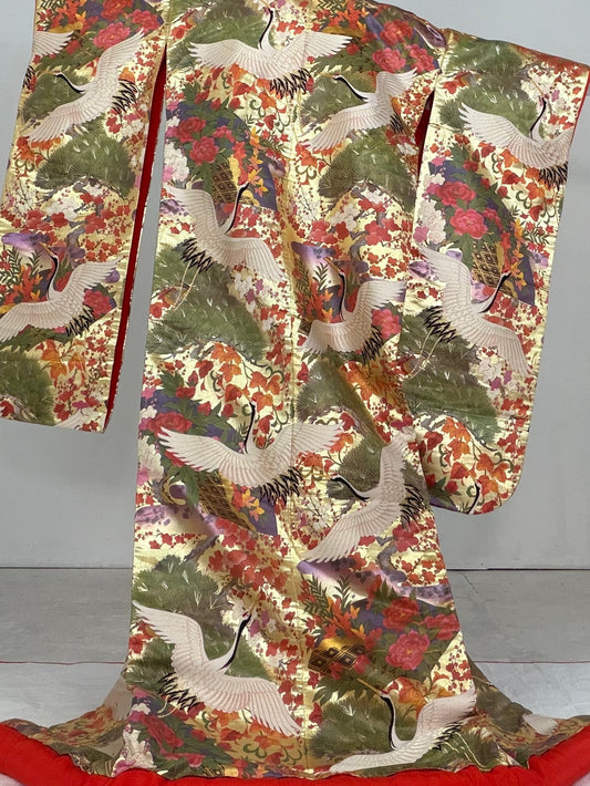 VINTAGE UCHIKAKE tsuru "UCH003"