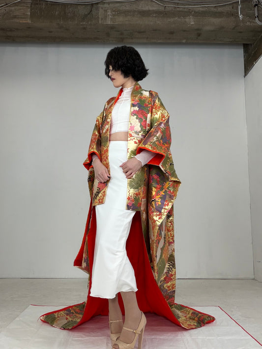 VINTAGE UCHIKAKE tsuru "UCH003"