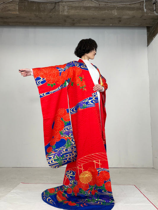 VINTAGE UCHIKAKE "ryusui, shu, UCH001"