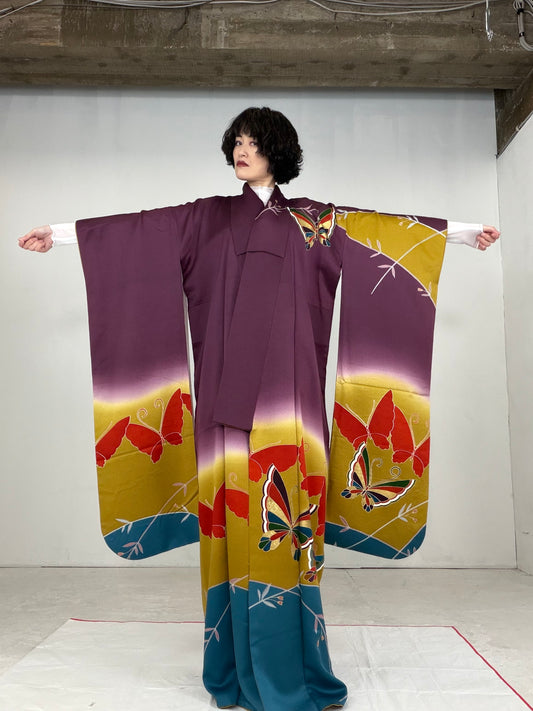 Redefining the Vintage Furisode Collection "murasaki, FRI011"