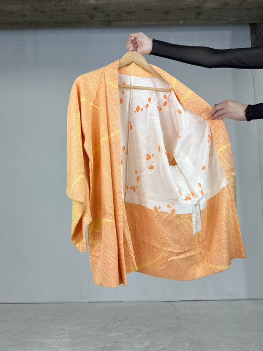 VINTAGE SHIBORI HAORI "yellow"
