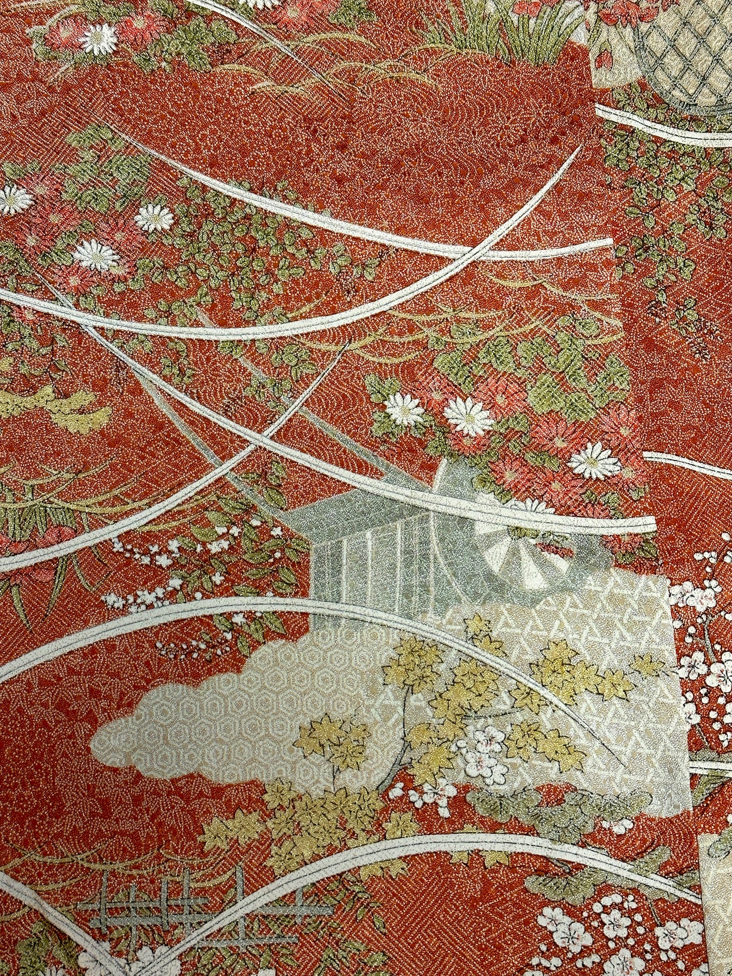 005_KIMONO DRESSY elastic waist pants upcycled from Japanese kimono