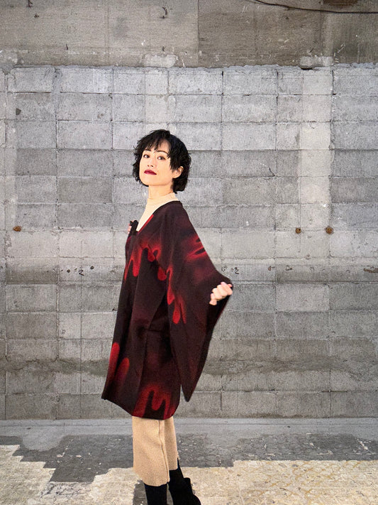 VINTAGE KAWAII HAORI "kuro aka"