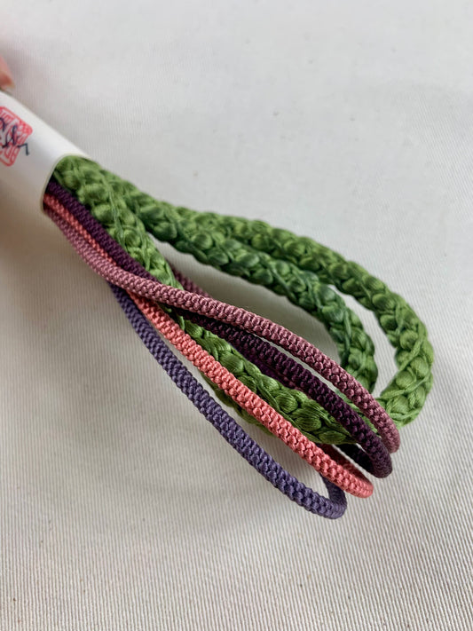 KIMONO OBI Belt Tie Vintage Silk Kimono Cord OBIJIME MIX ”green,pink”