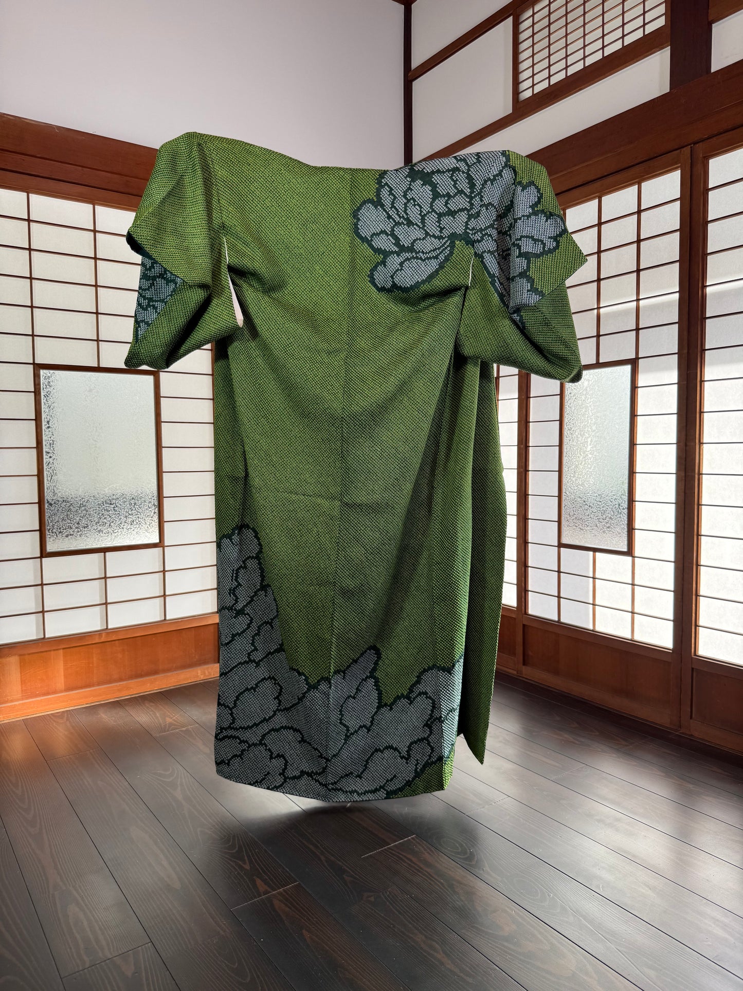 Redefining the Vintage Tomesode Collection "shibori, green"